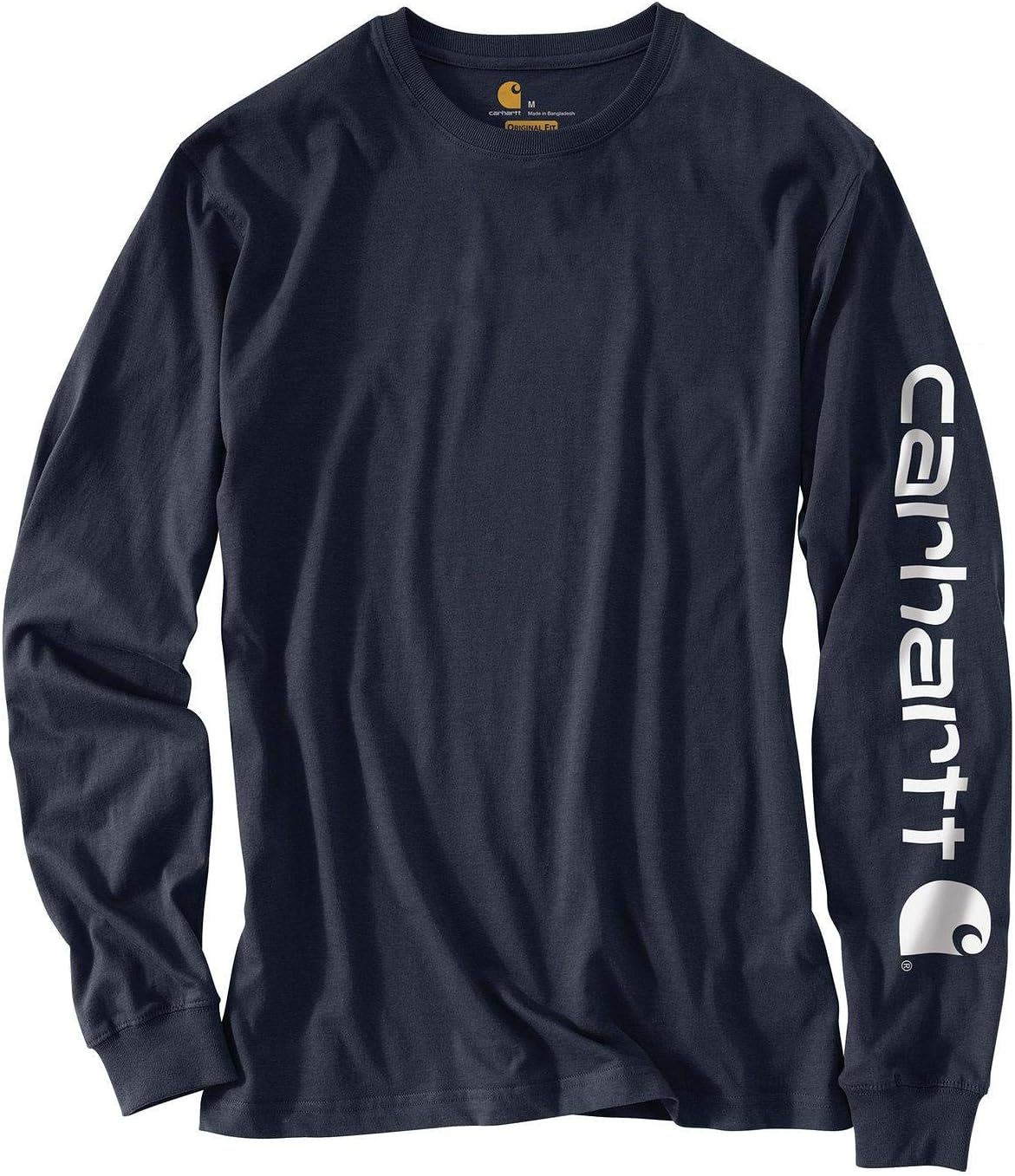 Carhartt Men's Loose Fit Heavyweight Long-Sleeve Logo Sleeve Graphic T-Shirt